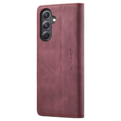 Samsung Galaxy S23 FE (Fan Edition) CaseMe Retro открываемый, бордового цвета, кожаный чехол – книжка | Vacins.lv