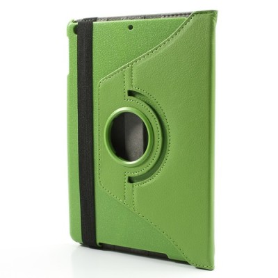Apple iPad Air atvēramais zaļš ādas futrālis, grozās 360° grādu apjomā / Vacins.lv
