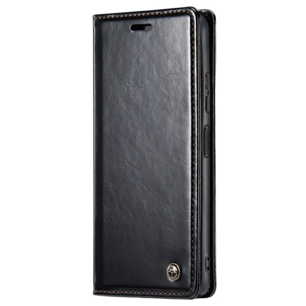 Кожиный чехол-книжка „CaseMe“ Leather - чёрный (Redmi Note 12 Pro+ 5G)