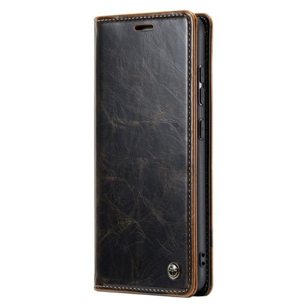 Кожиный чехол-книжка „CaseMe“ Leather - коричневый (Galaxy S23 FE)