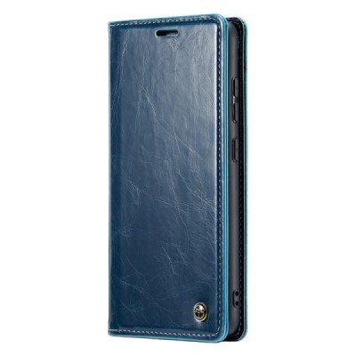 Samsung Galaxy S23 FE (Fan Edition) „CaseMe“ Leather открываемый, cинего цвета, кожаный чехол – книжка | Vacins.lv