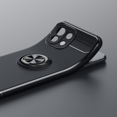 Xiaomi Mi 11 Lite (Mi 11 Lite NE) „FOCUS“ Kickstand (TPU) твердый силиконовый чехол - чёрный | Vacins.lv