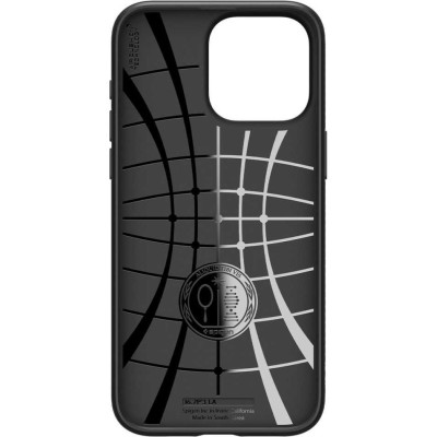 Apple iPhone 15 Pro Max „Spigen“ Liquid Air melns cieta silikona apvalks | vacins.lv