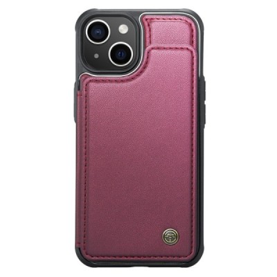 Apple iPhone 15 „CaseMe“ Wallet bordo plastika apvalks | vacins.lv