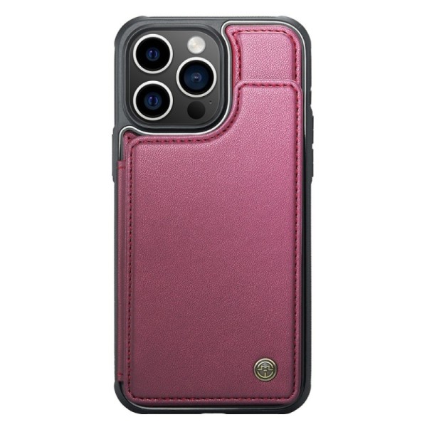 „CaseMe“ Wallet apvalks - bordo (iPhone 15 Pro)