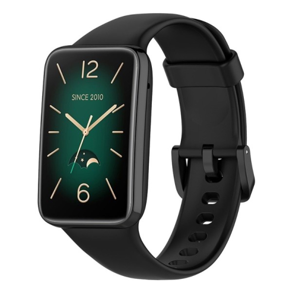 Твердый силиконовый (TPU) ремешок для умных часов - чёрный (Mi Band 7 Pro)