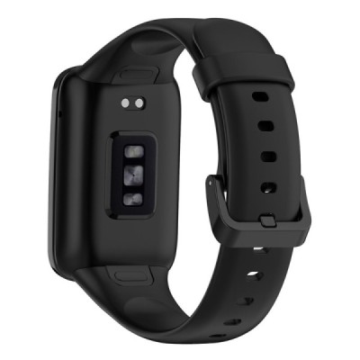 Твердый силиконовый чёрный браслет (TPU) для умных часов Xiaomi Mi Band 7 Pro | Vacins.lv