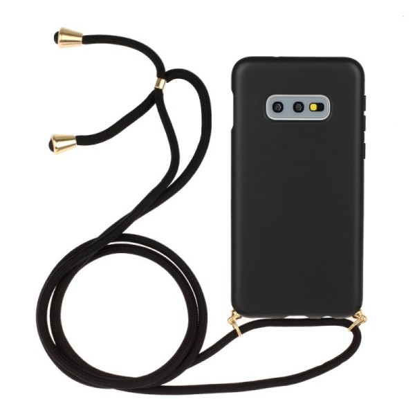 „Strap“ твердый силиконовый (TPU) чехол - чёрный (Galaxy S10e)