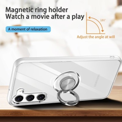 Твердый силиконовый чехол „Sheet“ Kickstand (TPU) для Samsung Galaxy S24+ (SM-S926) - прозрачный | Vacins.lv