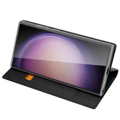 „Dux Ducis“ Skin серии Samsung Galaxy S24 Ultra (SM-S928) открываемый бордовый кожаный чехол - книжка | Vacins.lv