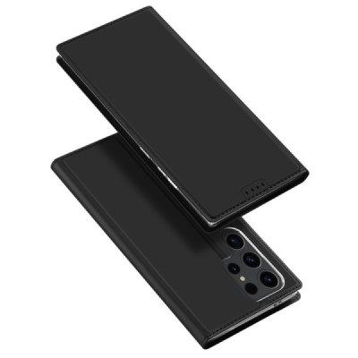 „Dux Ducis“ Skin серии Samsung Galaxy S24 Ultra (SM-S928) открываемый бордовый кожаный чехол - книжка | Vacins.lv