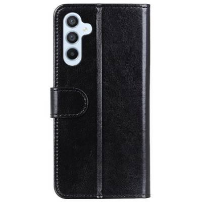 Samsung Galaxy A05s (SM-A057F) atvēramais ādas melns maciņš (maks) | Vacins.lv