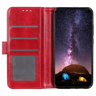 Samsung Galaxy A05s (SM-A057F) atvēramais ādas sarkans maciņš, grāmata (maks) | Vacins.lv