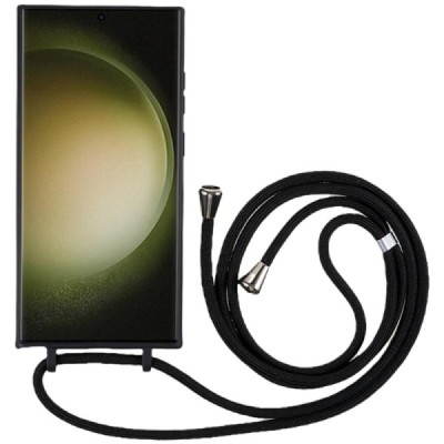 Samsung Galaxy S24 Ultra (SM-S928) Strap твердый силиконовый чехол из TPU чёрного цвета | Vacins.lv