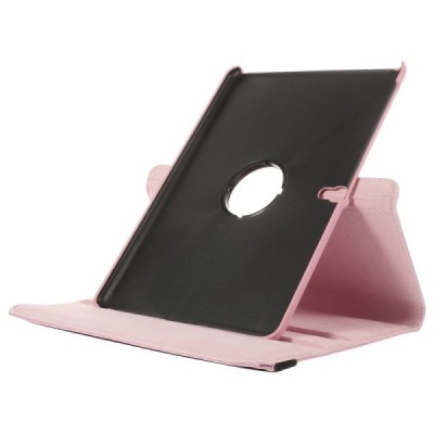Samsung Galaxy Tab S 10.5 atverčiamas, sukamas 360 laipsnių, rožinis odinis dėklas - stovas / Priedai.lt