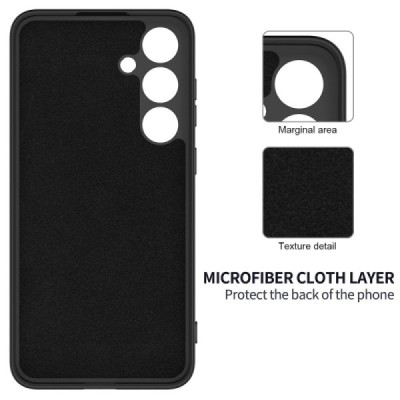 Samsung Galaxy S24 (SM-S921) Shell (TPU) твердый силиконовый чехол - чёрный | Vacins.lv