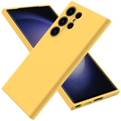 Samsung Galaxy S24 Ultra (SM-S928) Shell (TPU) твердый силиконовый чехол - жёлтый | Vacins.lv