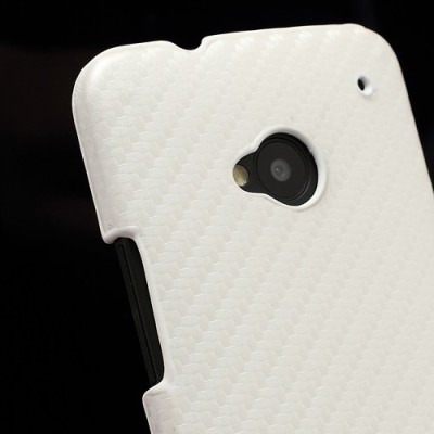 Balts akmeņogļu HTC One M7 apvalks / Vacins.lv