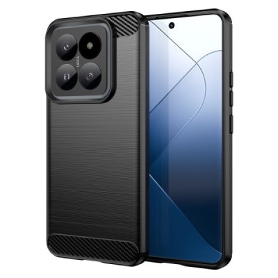 Xiaomi 14 Pro „Carbon“ твердый силиконовый чехол (TPU) - черный | Vacins.lv