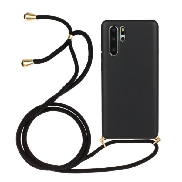 „Strap“ cieta silikona (TPU) apvalks - melns (P30 Pro)