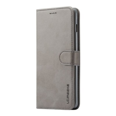 Samsung Galaxy S10+ (G975) Imeeke открываемый серый  кожаный чехол - книжка | Vacins.lv