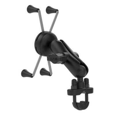 „RAM Mounts“ X-Grip U-Bolt Base telefona turētājs motociklam (piestiprina pie stūres) | Vacins.lv