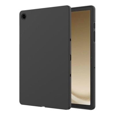 Samsung Galaxy Tab A9+ „Shell“ cieta silikona (TPU) melns apvalks | vacins.lv