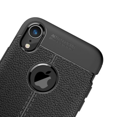 Apple iPhone Xr FOCUS cieta silikona (TPU) melns apvalks | vacins.lv