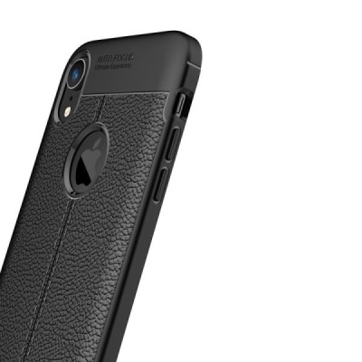 Apple iPhone Xr FOCUS cieta silikona (TPU) melns apvalks | vacins.lv