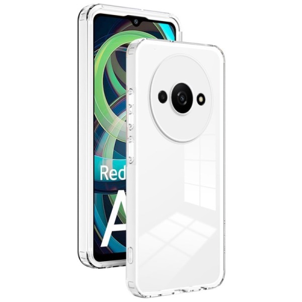 „Candy“ cieta silikona (TPU) apvalks - dzidrs / balts (Redmi A3 / Poco C61)