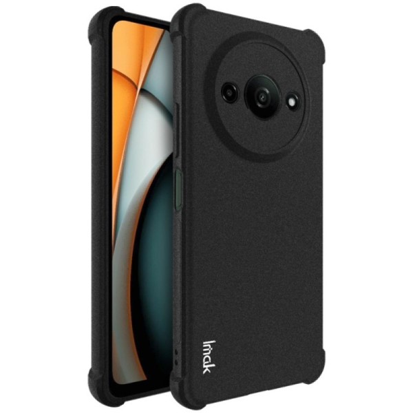 „Imak“ pastiprinātas aizsardzības cieta silikona (TPU) apvalks - melns (Redmi A3 / Poco C61)