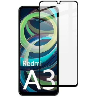 Xiaomi Redmi A3 (Poco C61) „Imak“ Tempered Glass melns ekrāna aizsargstikls | Vacins.lv