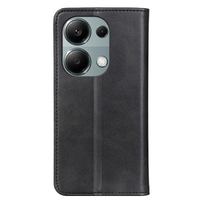 Xiaomi Redmi Note 13 4G „Split“ чёрный кожаный чехол-книжка | Vacins.lv