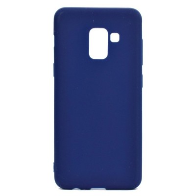 Samsung Galaxy A8 2018 (A530F) cieta silikona (TPU) zils apvalks | vacins.lv
