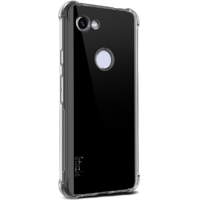 Google Pixel 3a Imak усиленный твердый силиконовый чехол TPU прозрачный, задняя часть + защитная пленка для экрана | Vacins.lv
