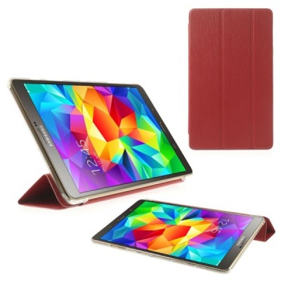 Samsung Galaxy Tab S 8.4 plonas atverčiamas raudonas dėklas / Priedai.lt