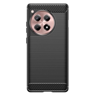 OnePlus 12R (Ace 3) „Carbon“ cieta silikona (TPU) melns vāciņš | Vacins.lv