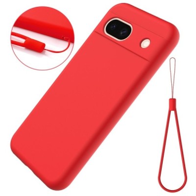 Google Pixel 8A Shell cieta silikona (TPU) apvalks - sarkans | vacins.lv