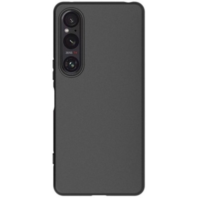 Sony Xperia 1 VI cieta silikona (TPU) melns apvalks | vacins.lv