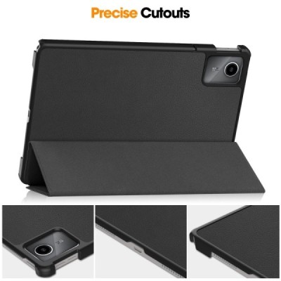 Lenovo Tab M11 (TB330FU) atvēramais melns maciņš | Vacins.lv