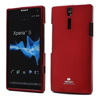 Sony Xperia S Mercury sarkans cieta silikona (TPU) futrālis / Vacins.lv