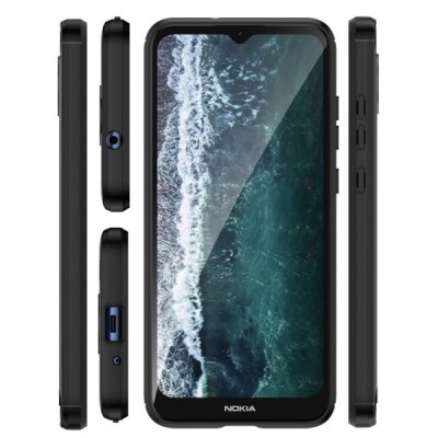 Твердый силиконовый чехол „Carbon“ (TPU) для Nokia C21,чёрного цвета | Vacins.lv