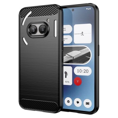 Nothing Phone 2a (2a Plus) "Carbon" cieta silikona (TPU) melns apvalks | Vacins.lv