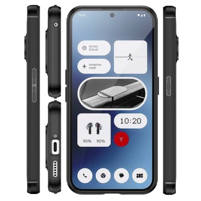 Nothing Phone 2a (2a Plus) "Carbon" cieta silikona (TPU) melns apvalks | Vacins.lv