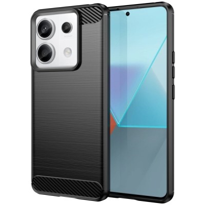 Твердый силиконовый чехол „Carbon“ (TPU) для Xiaomi Redmi Note 13 Pro 5G / Poco X6 5G,чёрного цвета | Vacins.lv