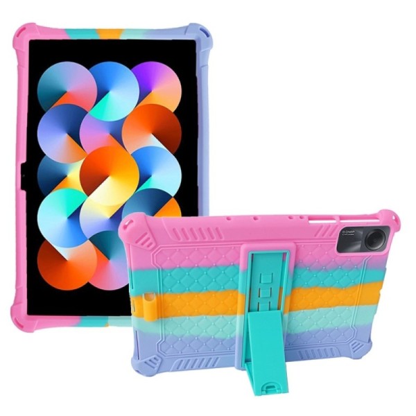 „Popit“ Bubble Kickstand mīksta silikona (TPU) apvalks - rozs (Redmi Pad SE 11")