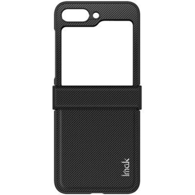 Samsung Galaxy Flip7 FE / Flip6 Imak Fiber melns plastika apvalks | vacins.lv