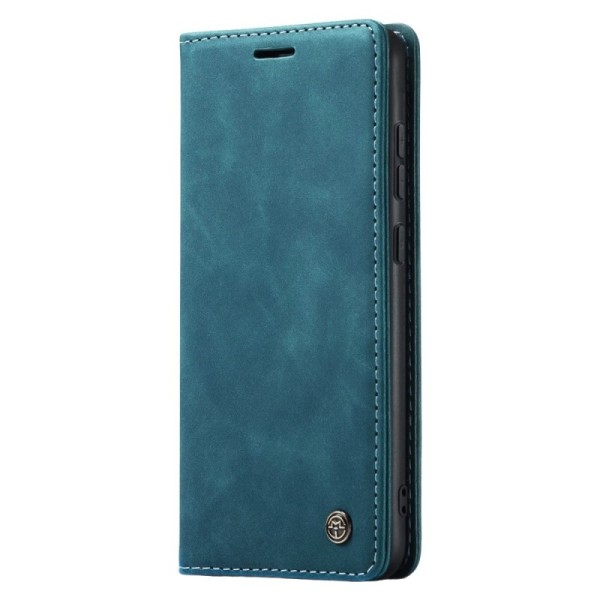 Кожиный чехол-книжка "CaseMe" Retro - зелёный (Galaxy S23)