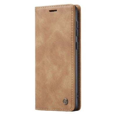 Samsung Galaxy S24+ (SM-S926) CaseMe Retro открываемый, светло-коричневый, кожаный чехол – книжка | Vacins.lv