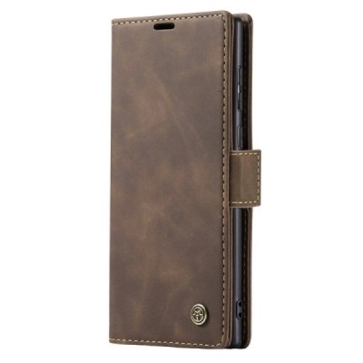Samsung Galaxy S24 Ultra (SM-S928) CaseMe Retro открываемый, коричневый, кожаный чехол – книжка | Vacins.lv